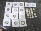 33 Silver MERCURY, Barber, Roosevelt Dimes, $3.30 Face Value MIXED DATES.  (MK)