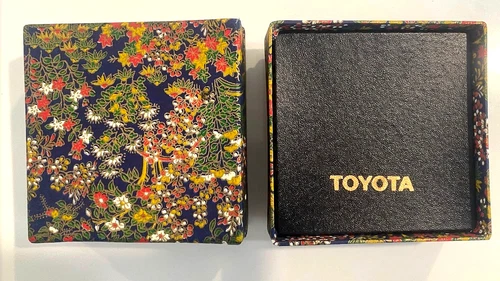 1970s Toyota Corporate Gift a Pair of Handprinted Handkerchieves
