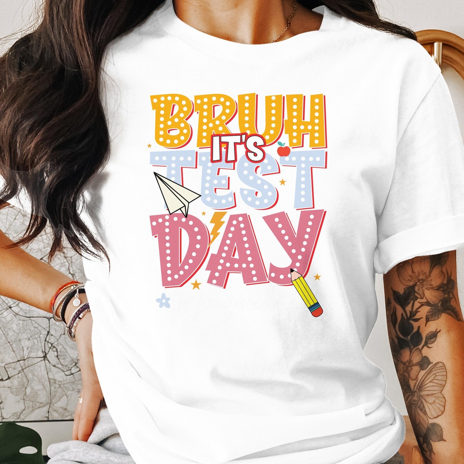 Bruh It's Test Day T-Shirt, Funny Teacher Shirt, Test Day Tee, School Exam #26