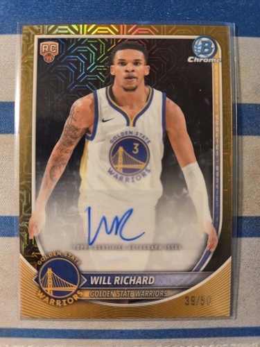 2025-26 Topps Bowman Chrome Autograph Will Richard RC Auto Gold Mojo #39/50 SP