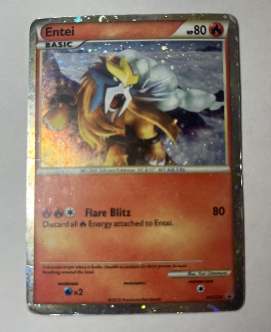 Entei HGSS20 Promo Heart Gold Soul Silver Pokemon TCG Card Holo Foil HP