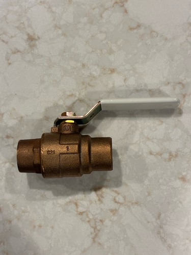 1" Solder, Std. Port, Lead-Free Bronze Brass Ball Valve, 600 WOG, 150 WSP, USA