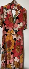 Farmrio Gr.M Midikleid Kleid Blumen bunt Outc...