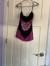 Harley-Davidson Black  Pink Sleeveless Tank Top Shirt, Size L HD-71 