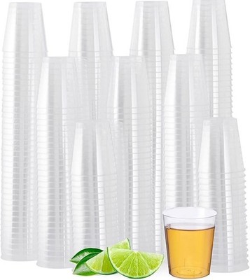 MATANA 160 Kristallklare Mehrzweck Kunststoff Schnap Party Gläser 30ml - 35ml