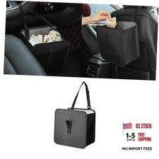Car Trash Can Oxford Cloth Foldable Car Trash Bin Hanging 1.85 Gallon Medium