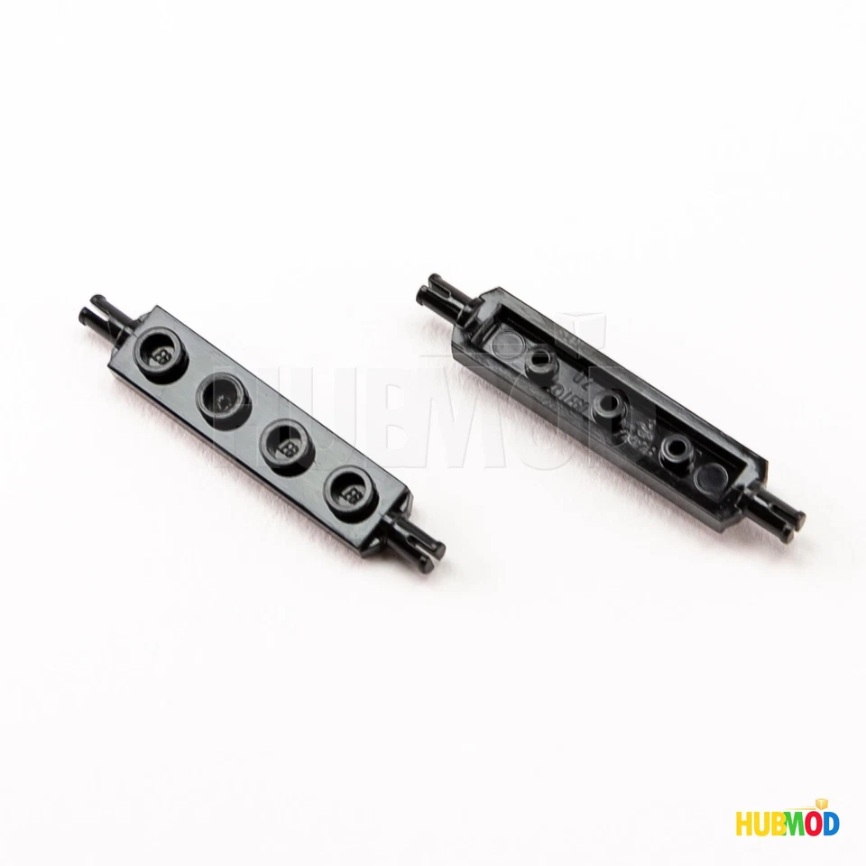 Lot of 4 LEGO 2926 Plate Modified 1x4 w/ Wheels Holder Axles Black Car Truck NEW - Image 2 of 2