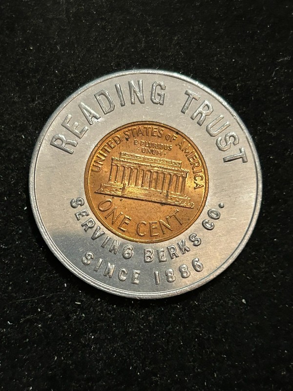 1963D Reading Pennsylvania Encased Cent Token Reading Trust PA252