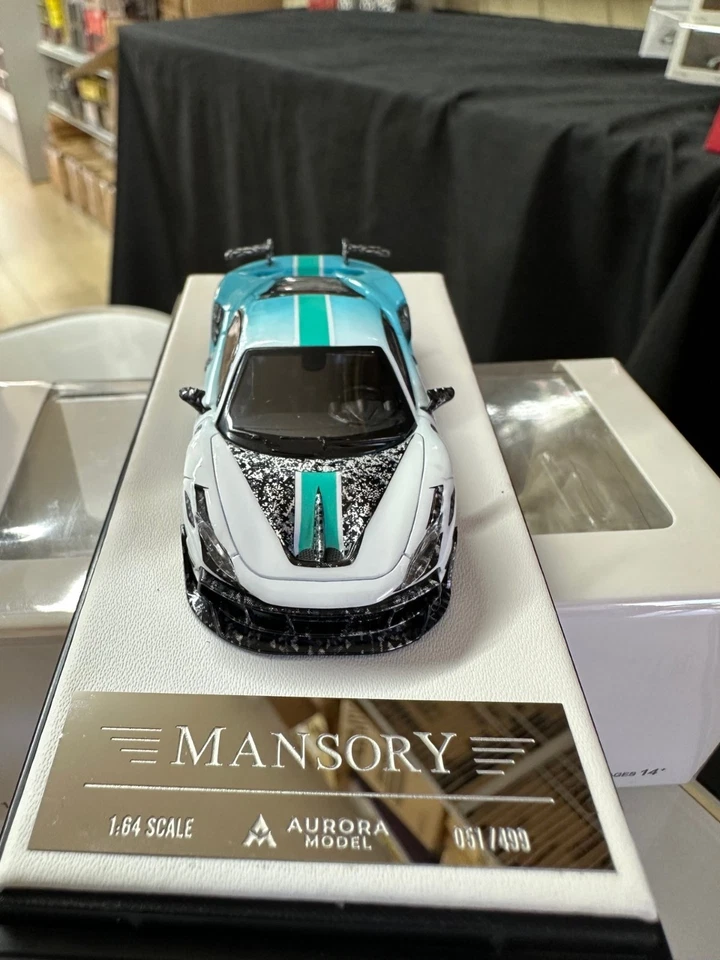 FERRARI F8 TRIBUTO MANSORY WITH FEMALE FIGURE 1/64 CAR BY AURORA MODEL AM - Image 4 of 4