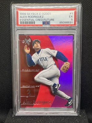 1998 Skybox E-X2001 Alex Rodriguez Essential Credentials Future 50/100 PSA 5