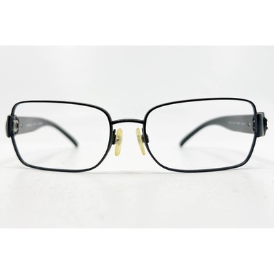 Chanel 4152 c.101/71 Black Metal CC Logo Rectangle Sunglasses Frames 56-16-130