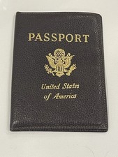 Longchamp Brown Leather United States Passport Cover Very Soft Great Condition