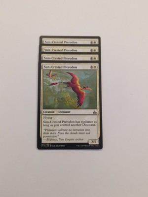 (4) Sun-Crested Pterodon *PLAYSET* Rivals of Ixalan Regular NM MTG