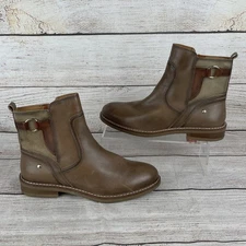 Pikolinos Aldaya Womens Sz EU 38 US 7.5-8 Boots Leather Brandy Tan Brown