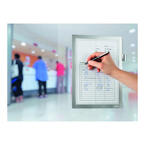Durable Magnetrahmen Duraframe Note A4 Silber-image