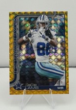 2025 TOPPS CHROME CEEDEE LAMB GOLD GEOMETRIC REFRACTOR /50 DALLAS COWBOYS SSP