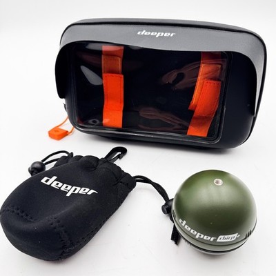 Deeper CHIRP+ Wireless Fish Finder Sonar DP3H10S10 w/ Winter Smartphone Case 