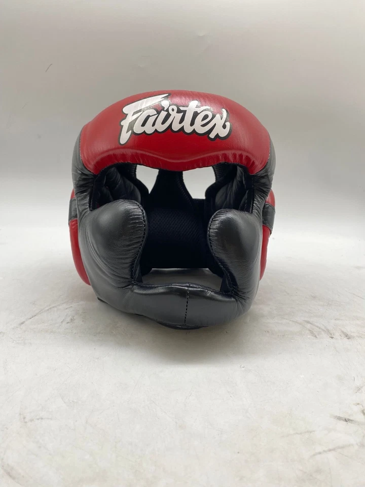 Casco Fairtex HG13 Cabeza Completa Negro/Rojo Super Sparring Muay Thai-CAJA ABIERTA Foto 2 de 4