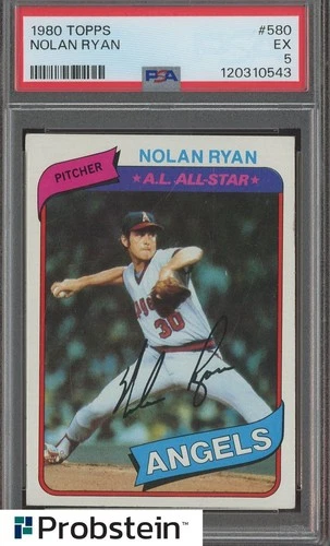 1980 Topps #580 Nolan Ryan California Angels HOF PSA 5 EX