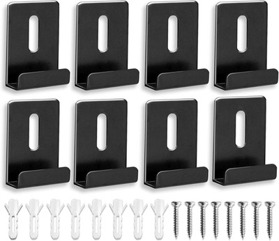 Wall Mounting Mirror Hanging Kit, 8Pcs Metal Mirror Clips, Black Large Heavy Dut