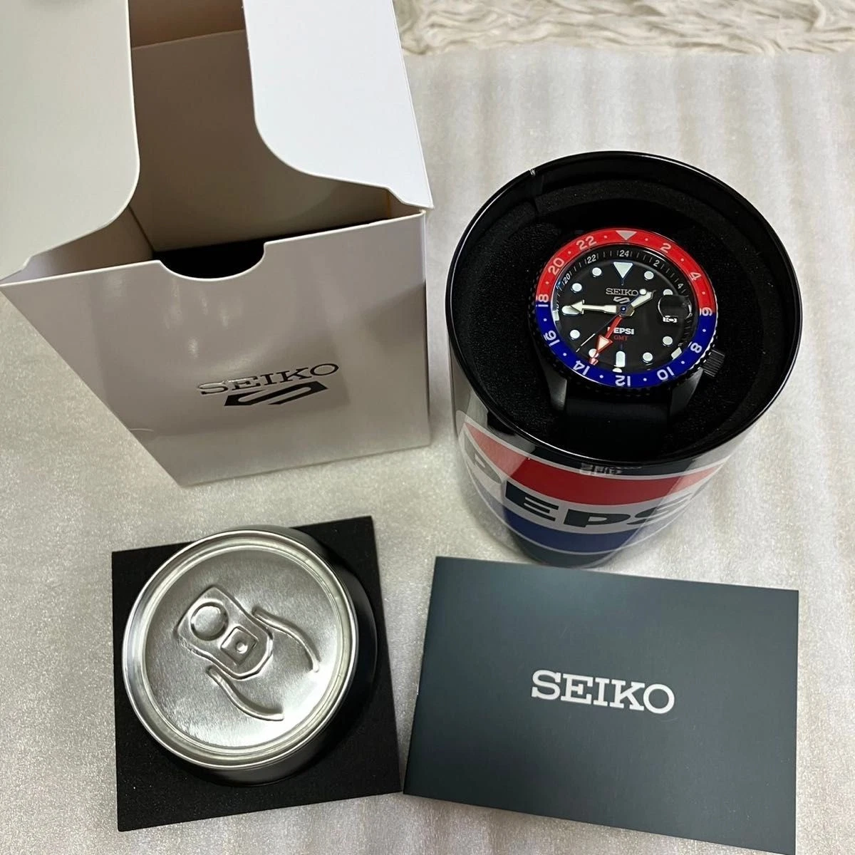 SEIKO 5 SPORTS SBSC023 SKX PEPSI collaboration Automatic Blue Red