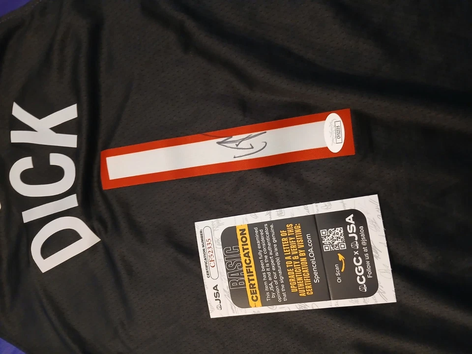 Gradey Dick Toronto Raptors Autograph Signed Jersey Classic Edition JSA COA - Image 2 of 3