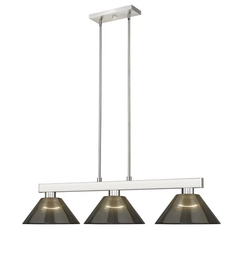 Z-Lite 152-ARS Cobalt 3 Light 50"W Linear Pendant - Black - Picture 7 of 8