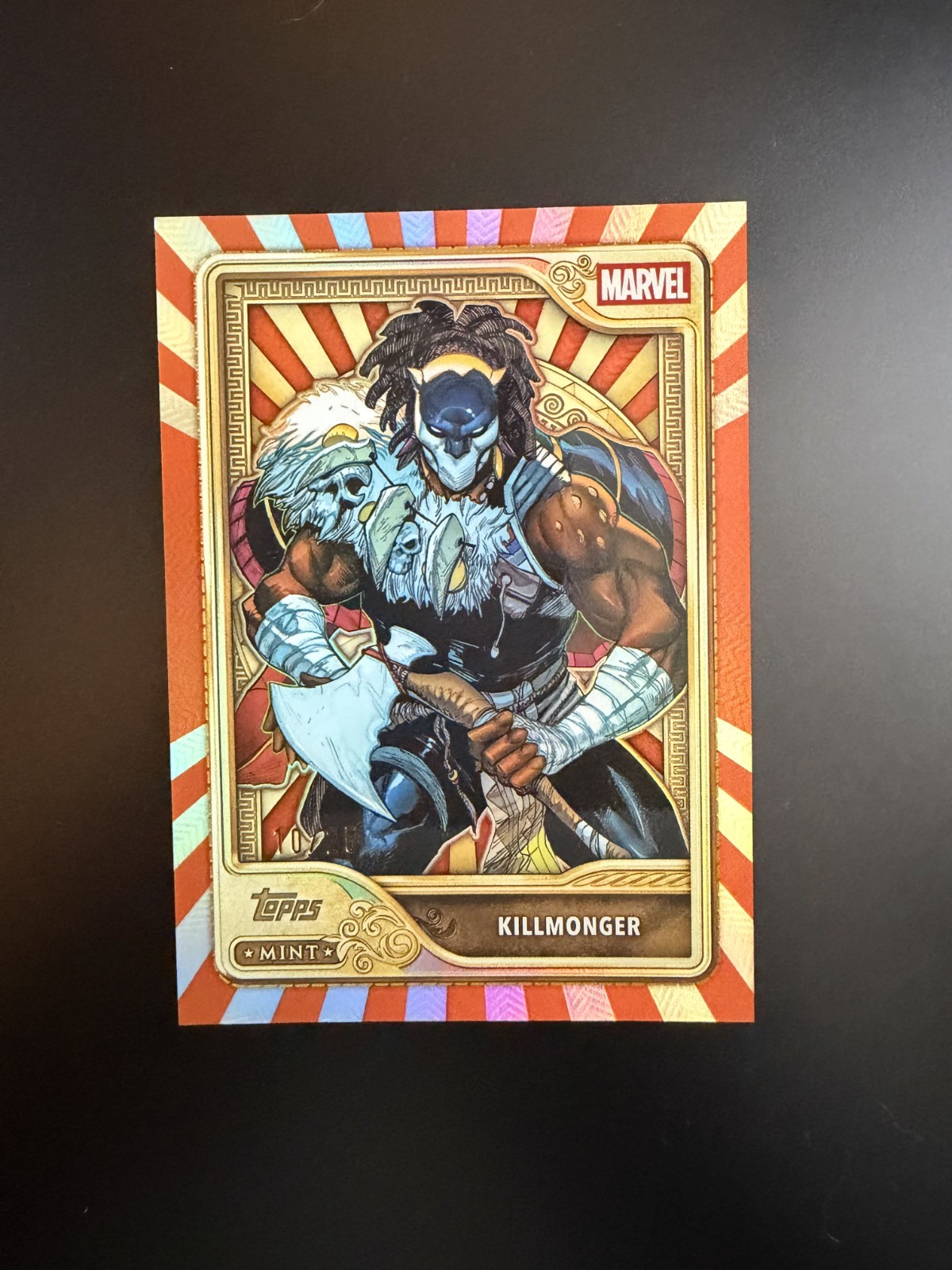 2026 Topps Marvel Mint Killmonger Gold Orange Foil #84 10/25