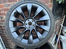 GENUINE TESLA MODEL Y 20" BLACK ALLOY WHEEL & 2554020 MICHELIN 7MM 1188223-00-B 