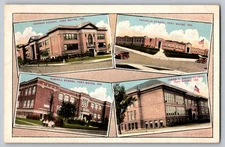 Postcard - Fort Wayne, IN. Harmar, Franklin, Rudisill, And James H Smart School