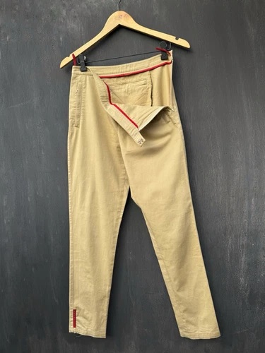 Pantalone Prada vintage beige con zip taglia 42