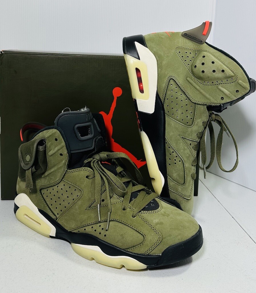 Travis Scott × Nike Air Jordan 6 Olive Nike Air Jordan 6 Retro x Travis Scott Mid Olive JordanⅥ