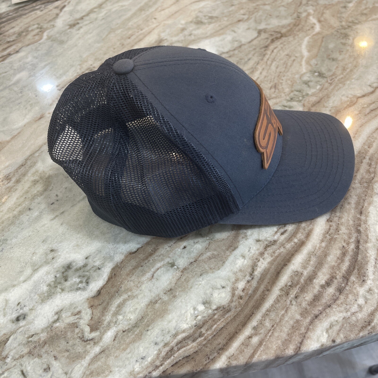 Speed & Feeds Leather Patch Snap back Trucker Cap… - image 4