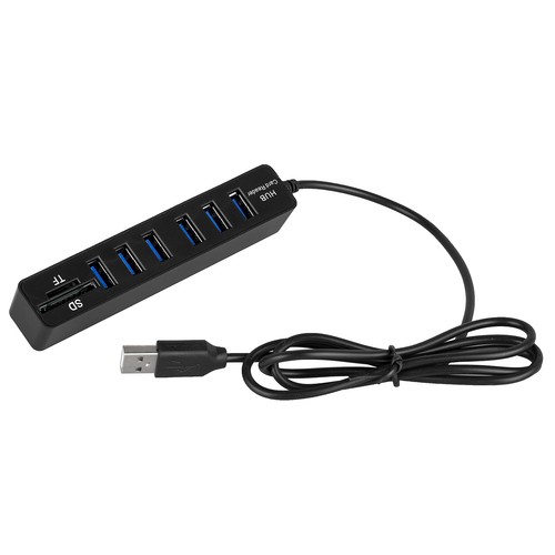 USB Hub 6 Port Adapter SD SDXC TF Memory Card Reader PC Laptop Data File Combo - Picture 6 of 11