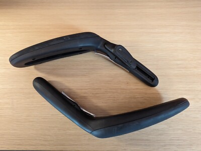 Humanscale Diffrient World chair replacement adjustable Duron arms, black pair