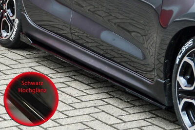 Cup3 faldones laterales Flapsaus ABS para Suzuki Swift Sport RZ AZ negro brillo