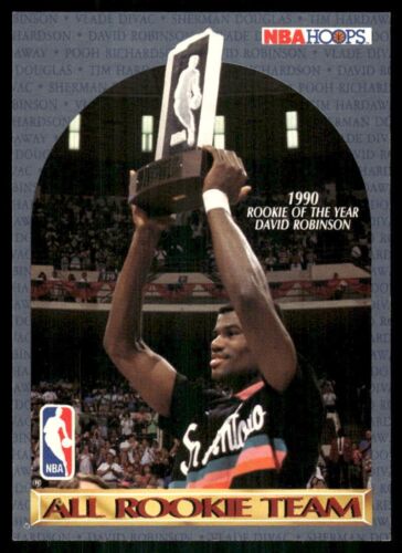 David Robinson All-Rookie Team No Stats on Back Basketball 1990 Hoops Card #NNO
