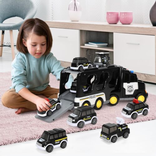 7 in 1 Auto Spielzeug für ab 2 Jahren Kinder Autotransporter LKW Jungen Geschenk - Bild 12 von 12