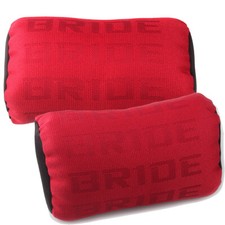 Red Jdm Bride Neck Headrest Pillow Fabric Racing Seat Material 2pcs Red Jdm Bride Neck Headrest Pillow Fabric Racing Seat Material 2pcs