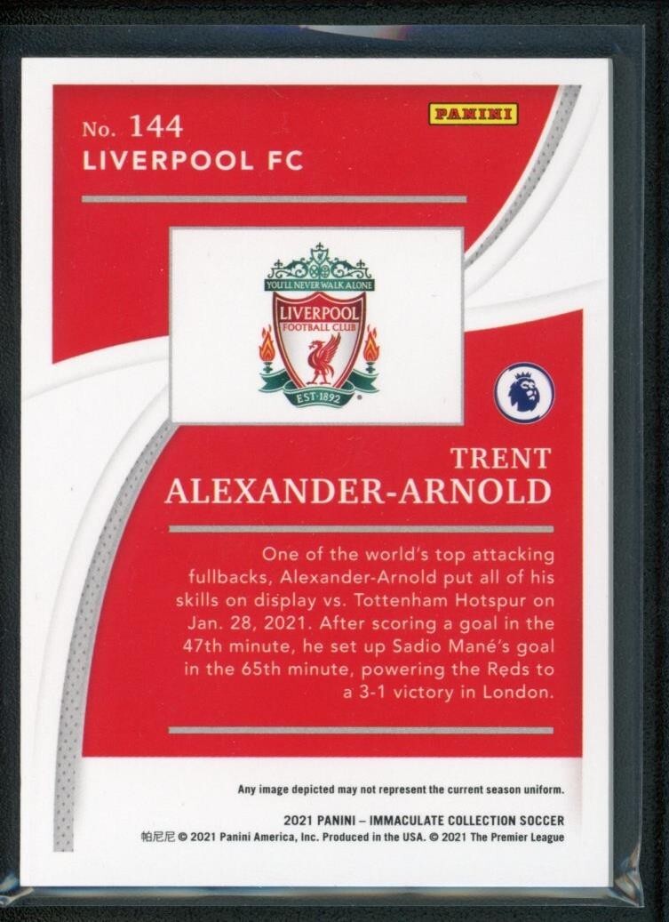 トレント アレクサンダー アーノルド Panini Immaculate 2021 TRENT ALEXANDER ARNOLD 75/80 PANINI IMMACULATE COLLECTION