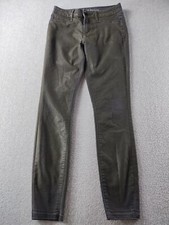 Articles of Society Women's Jeans Size 26 Black Coated Shiny Raw Hem 28.5" Denim