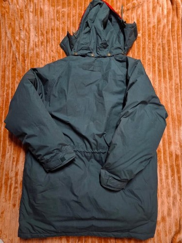 Vintage Mens Coleman Winter Flannel Long Lined Puffer Green Jacket - Remov. Hood - Picture 3 of 8