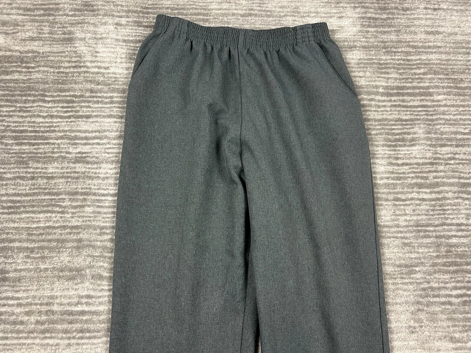 Calça Donnkenny Feminina Pequena Cinza Puxar Elástico Cintura Perna Reta - Imagem 2 de 4