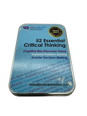 52 Essential Critical Thinking Cognitive Bias Discovery Card Game Mind Brain