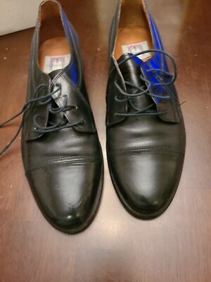 Cable & Co Black Italian Leather Dress Shoes, Size 9, Men display picture 2