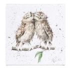 Wrendale Birds of a Feather 20cm Canvas - Handmade Owl Wall Art by Hannah Dale
