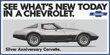 1978 CHEVROLET CORVETTE SILVER ANNIVERSARY BILLBOARD RE-CREATION SIGN BANNER ART