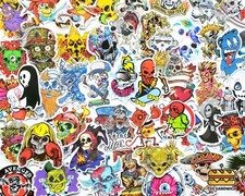 50 pcs "Skeleton Skull" Sticker Pack Horror Gift Spooky Creepy Haunted Decal
