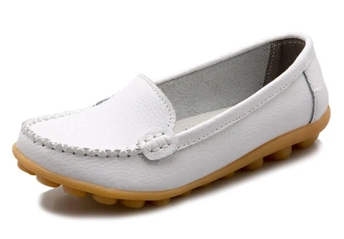 Women's Genuine Leather Casual Shoes Flat Loafers Non-slip loafers size 4.5 - 12 - Picture 31 of 60