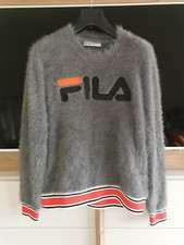 Fila pullover unisex taglia 46/48 a pelliccia grigio 